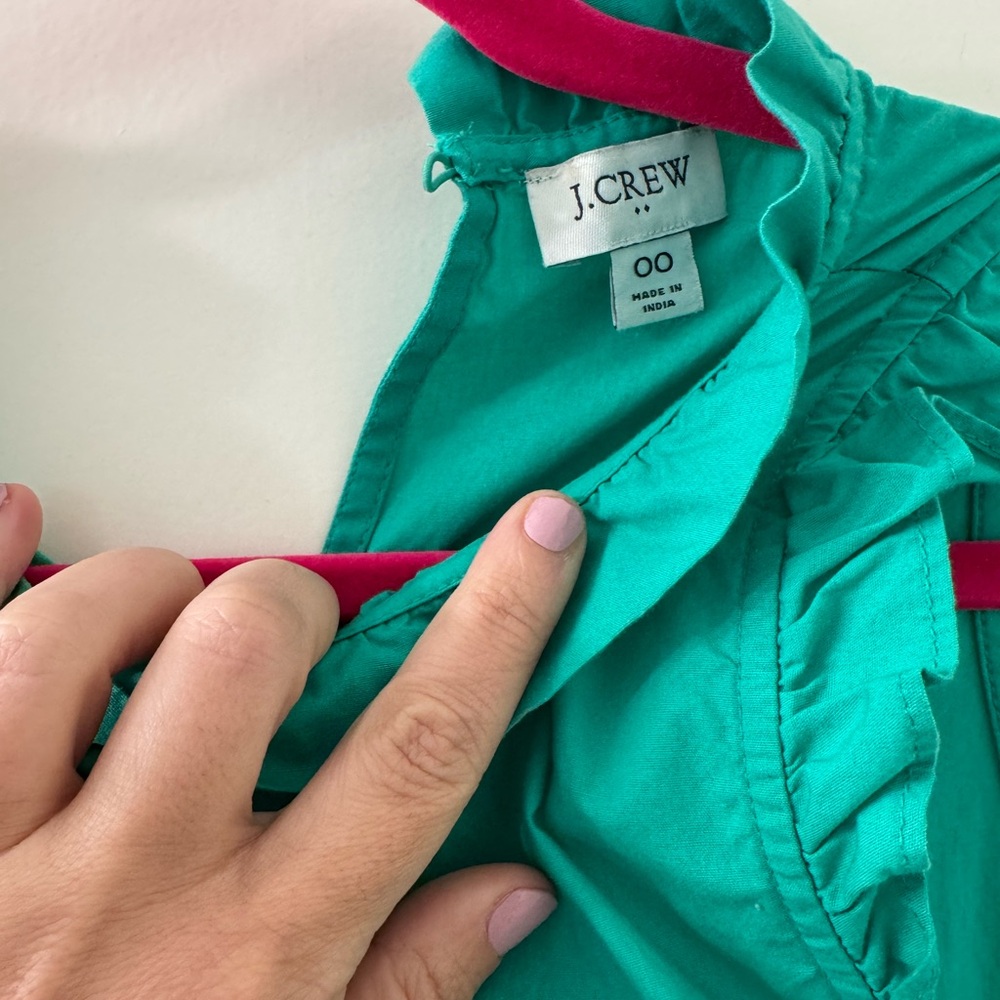 JCrew Sleevless Green Dress 00 - Picture 3 of 8